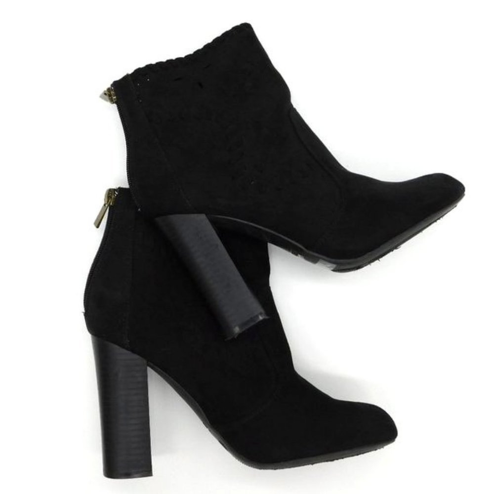 Bamboo "Scenery" Black Suede Ankle Boot View 2